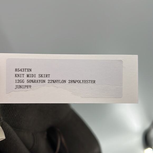 L'AGENCE Jessica Knit Midi Skirt - Juniper - XS - New with tags - Picture 6 of 6